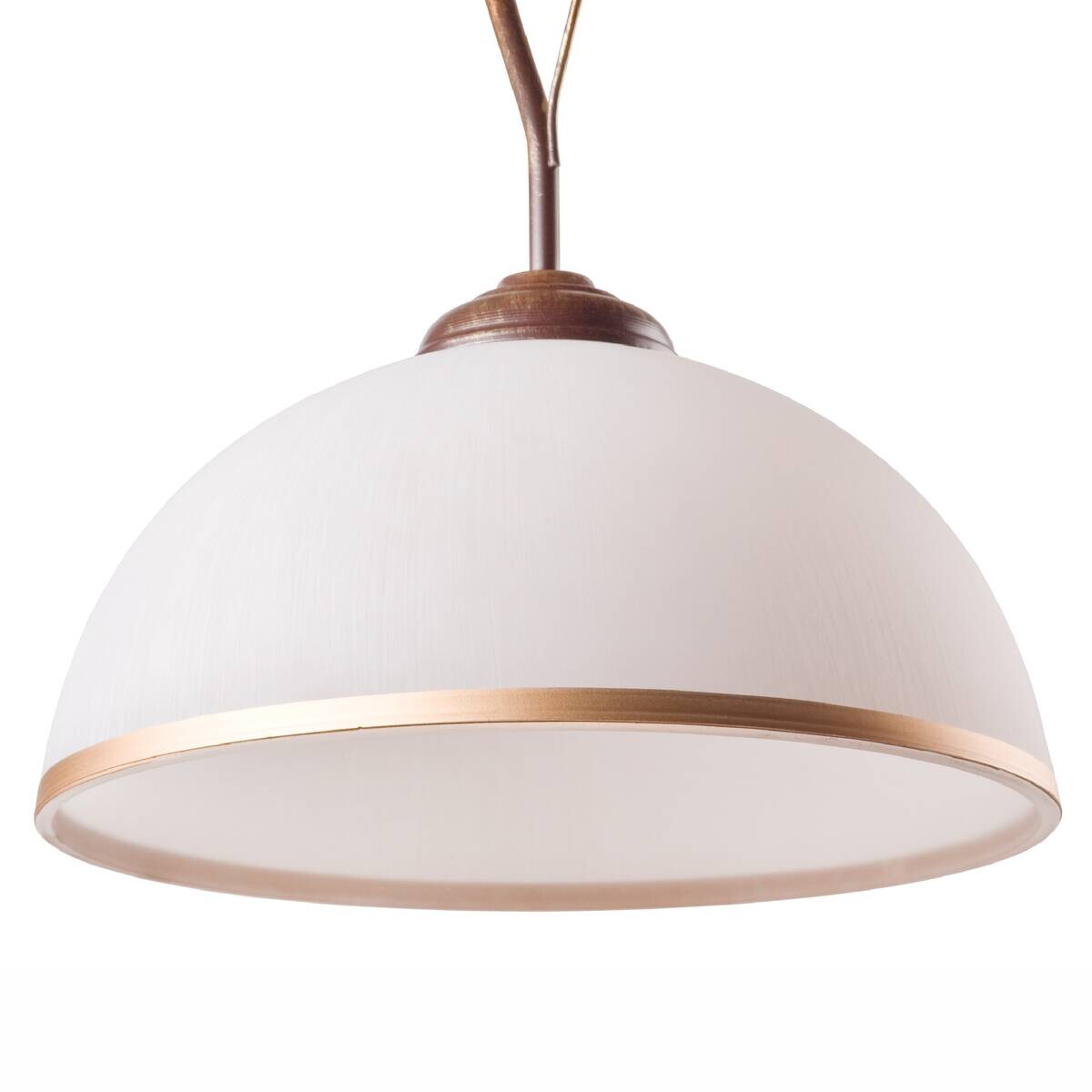 Lamkur Pendelleuchte Retro II braun Stahl Glas H/L: ca. 45x30 cm E27 1 Brennstellen