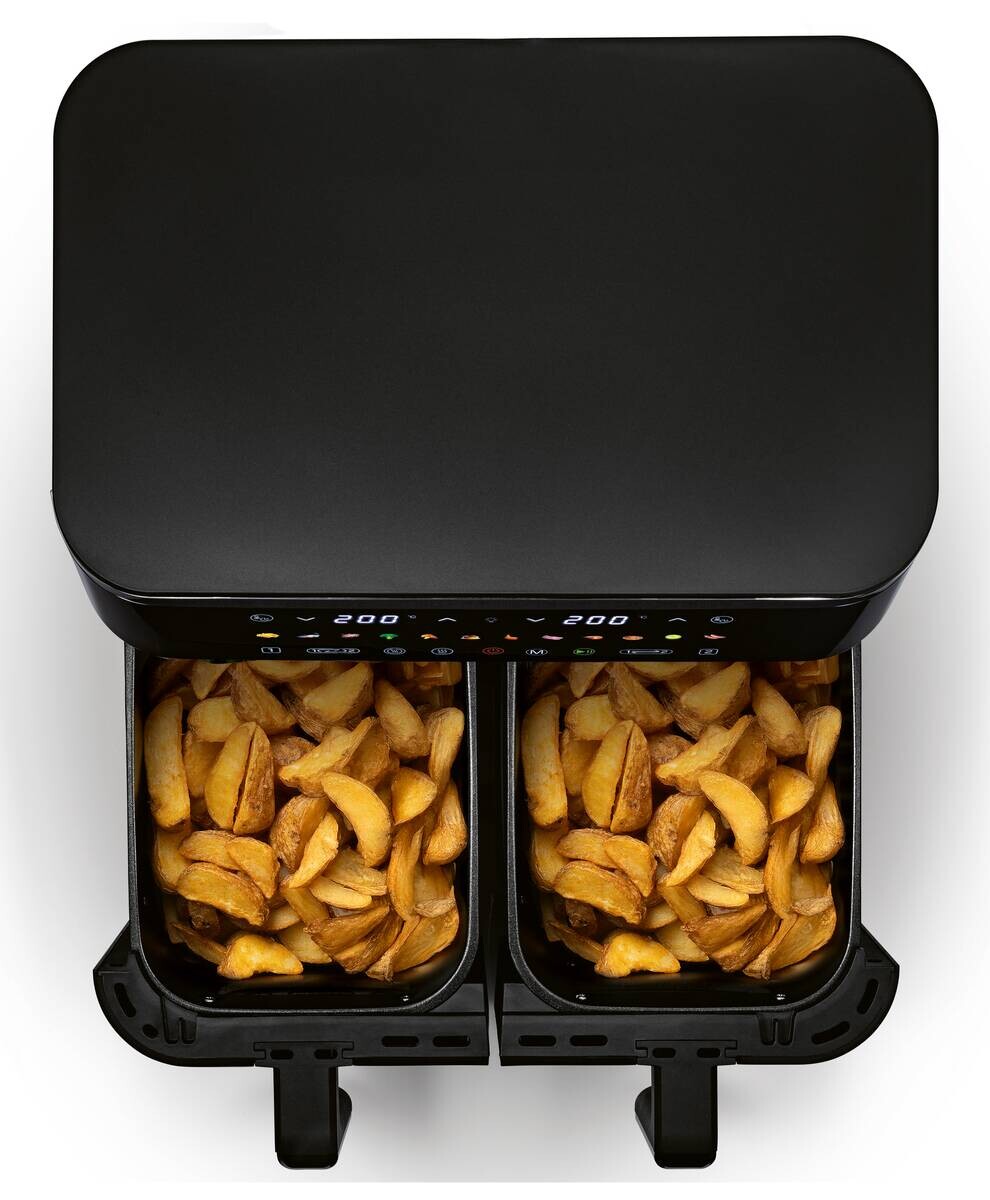 GOURMETmaxx Heißluftfritteuse schwarz Metall B/H/L: ca. 36,2x29,2x40 cm ca. 4,5 l