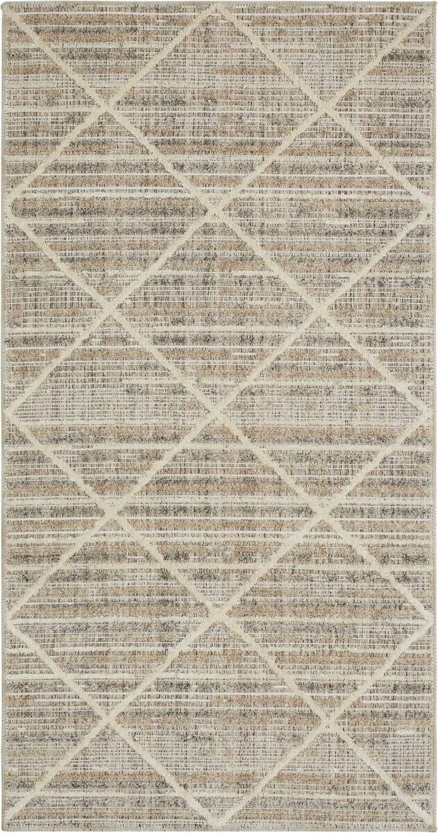 Webteppich Crosby graubraun B/L: ca. 80x150 cm