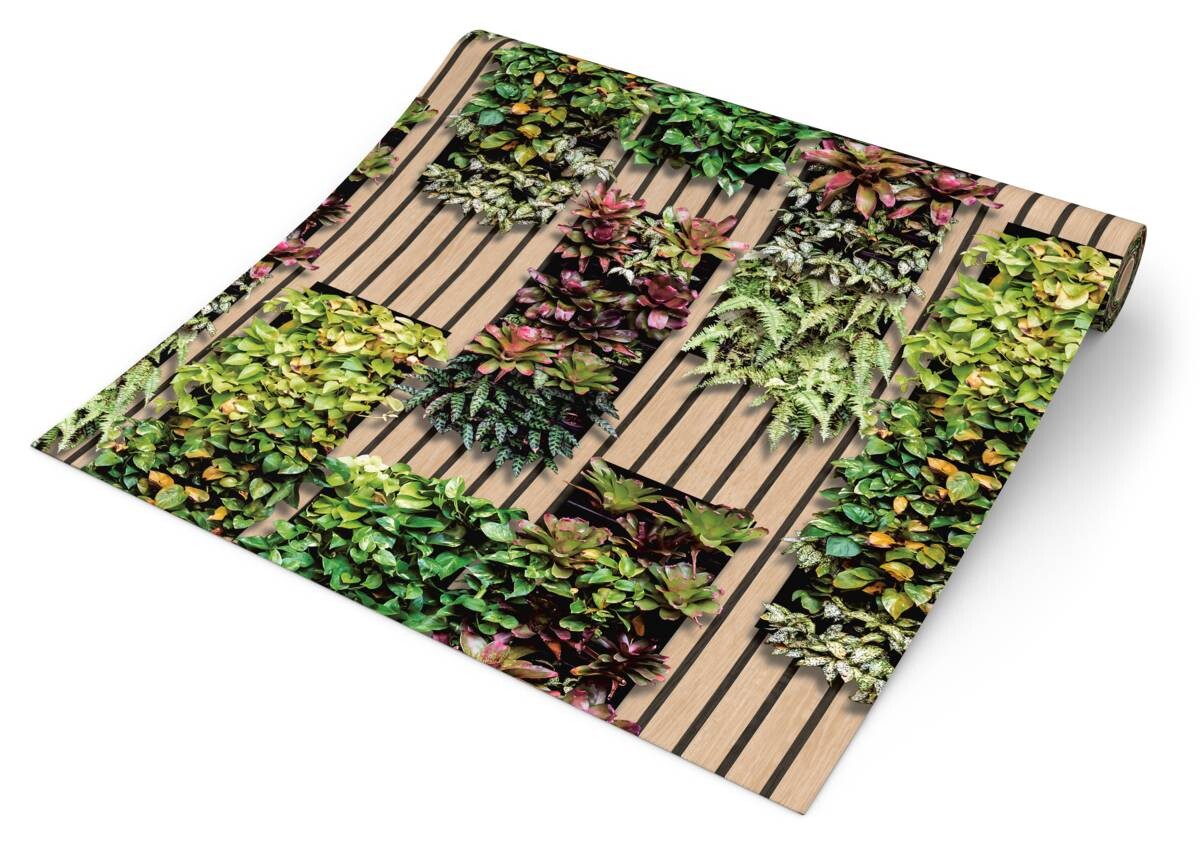 UGEPA Vliestapete Akustikpaneel beige grün B/L: ca. 53x1005 cm