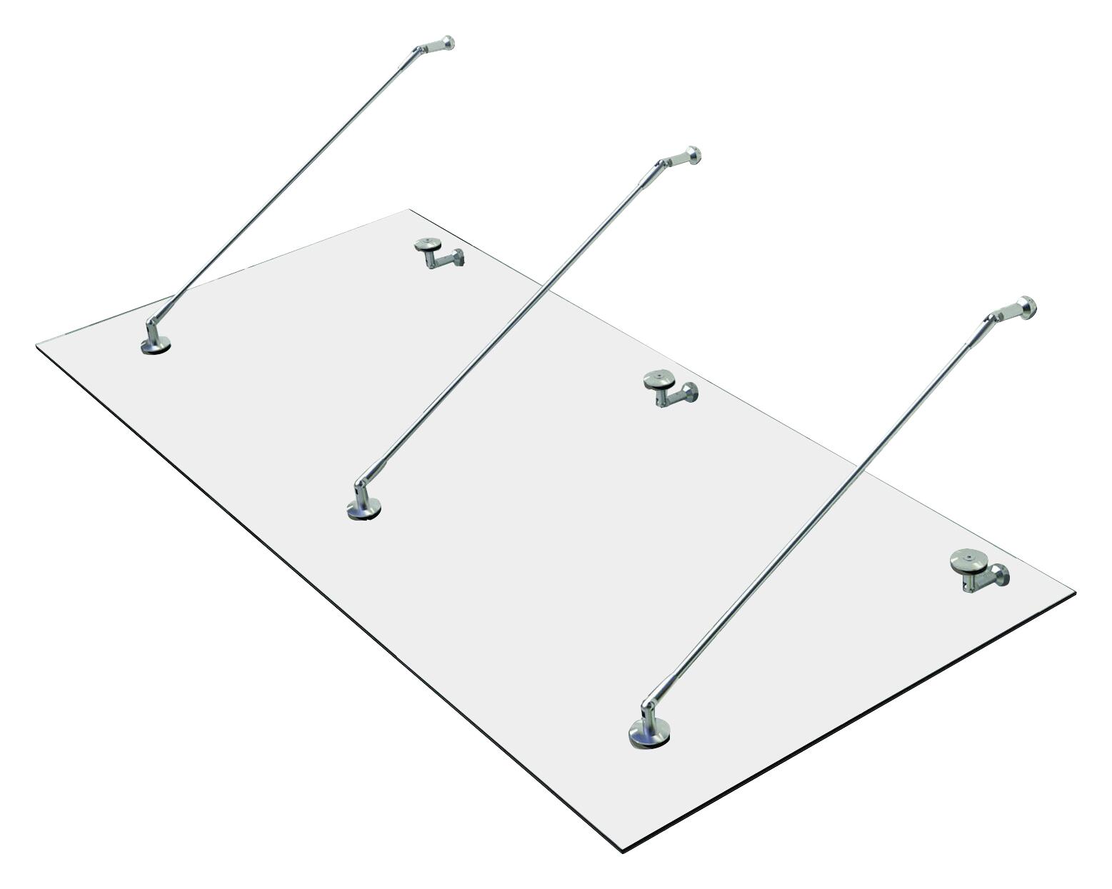 HOMCOM Vordach transparent B/L: ca. 90x200 cm