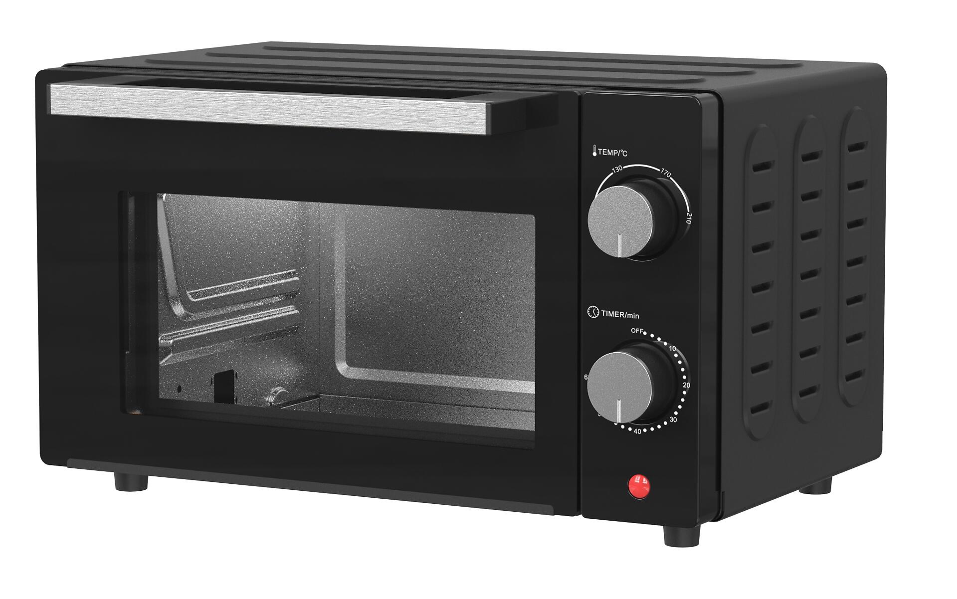 POCOline Mini-Backofen schwarz Metall B/H/L: ca. 29,6x23,1x39,1 cm ca. 9 l