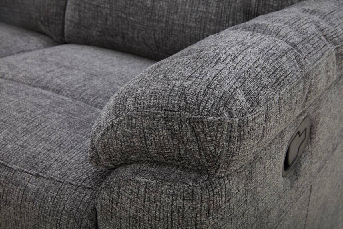 Sofa 3-2-1 KW 2028 dunkelgrau Microfaser