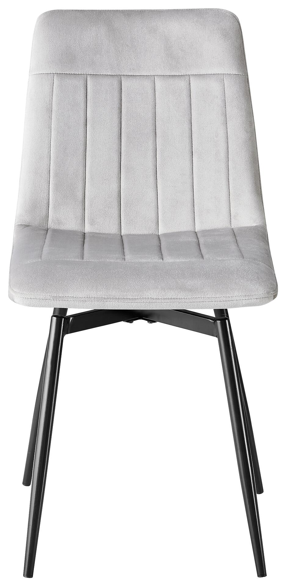 Stuhl Ayra grau Samt B/H/T: ca. 57x85x57 cm