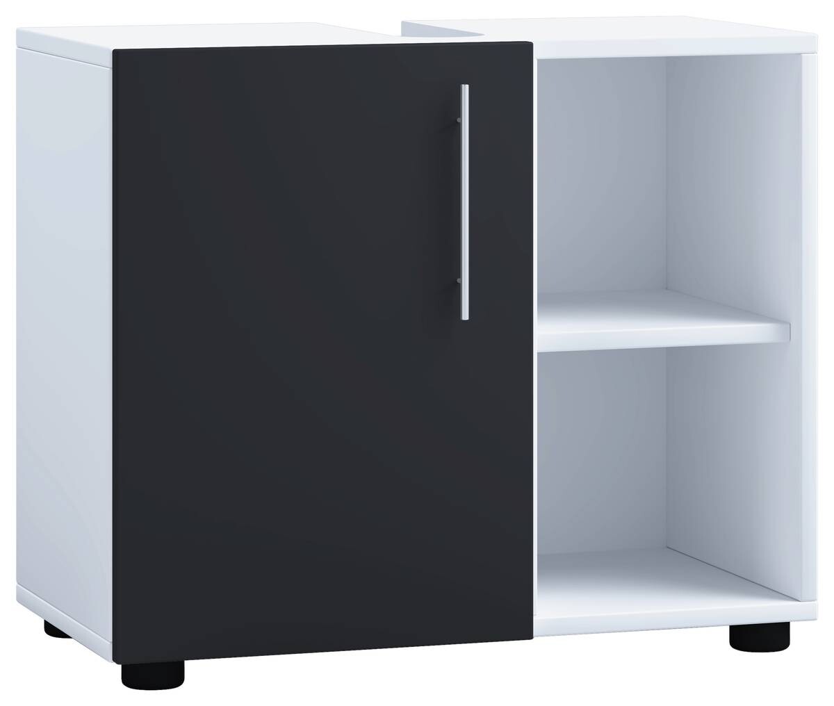 Unterschrank Flandu weiß schwarz