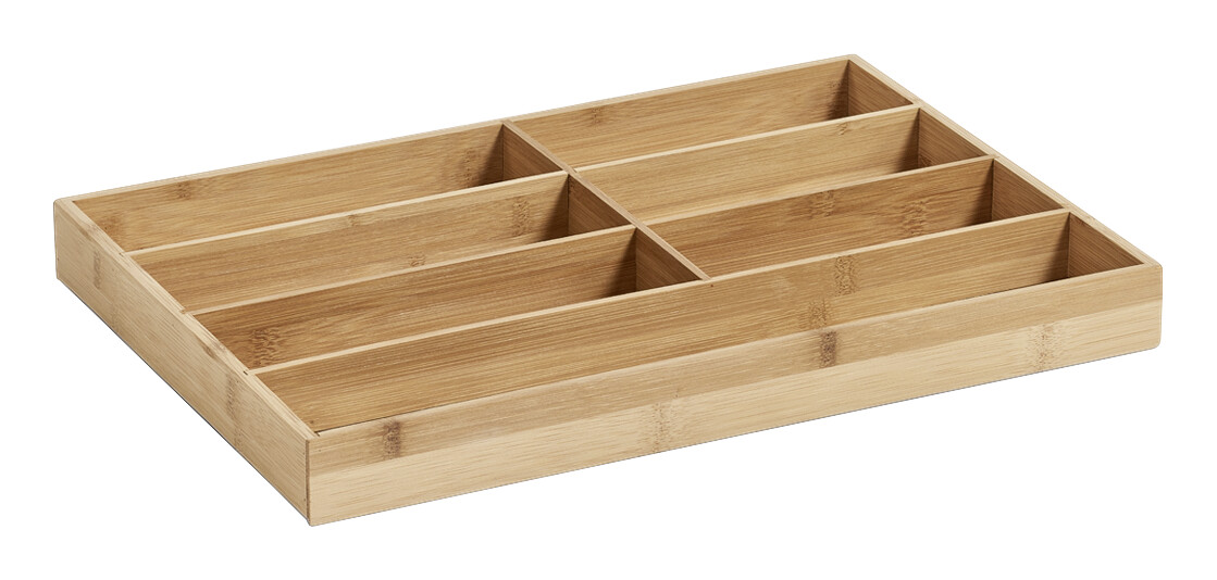 Zeller Besteckkasten natur Bambus B/H/L: ca. 30,5x4,3x44 cm