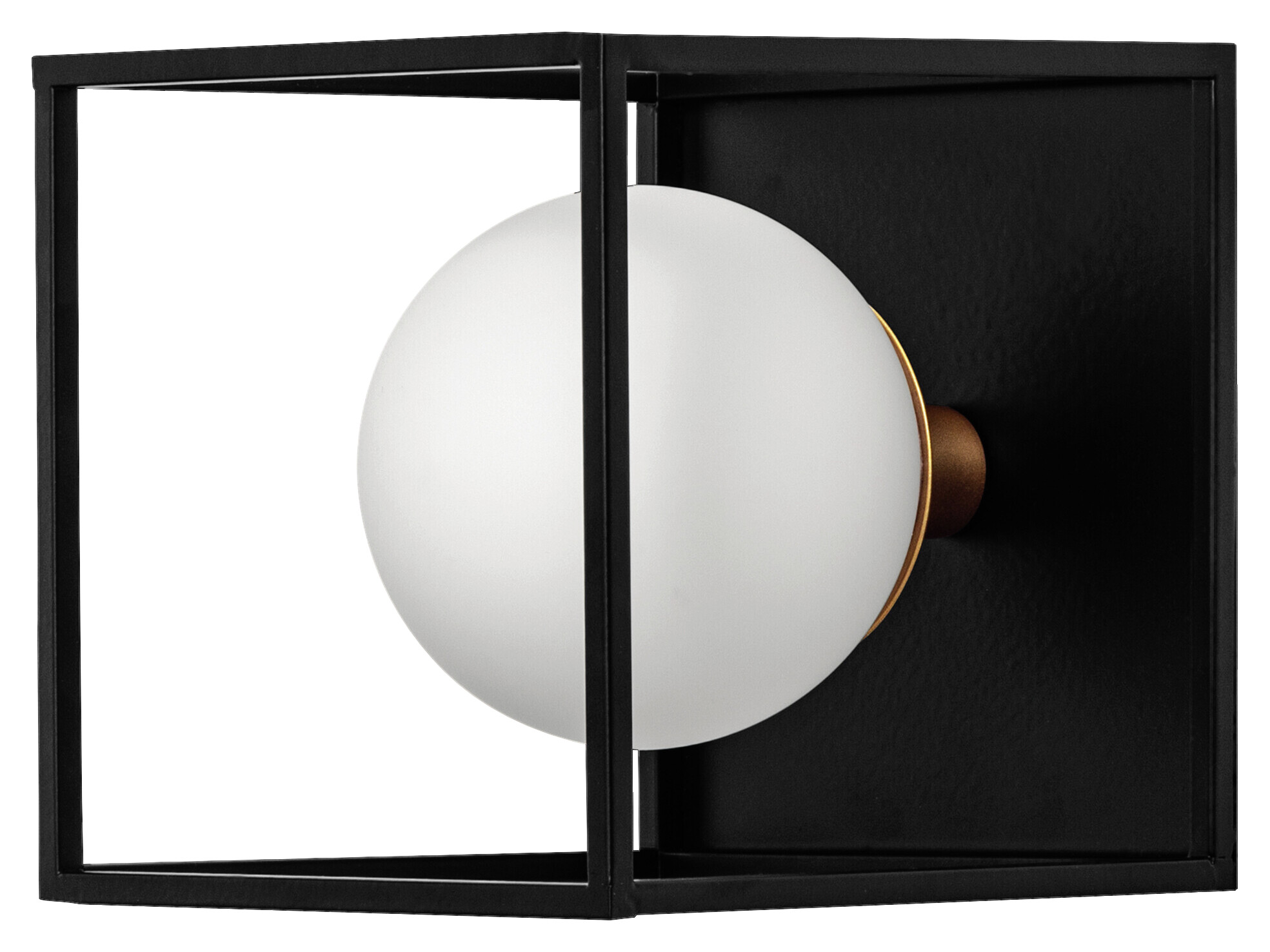 LEDVANCE Badezimmer-Wandleuchte Square schwarz weiß Metall Glas B/H/L: ca. 15x17,5x15 cm G9