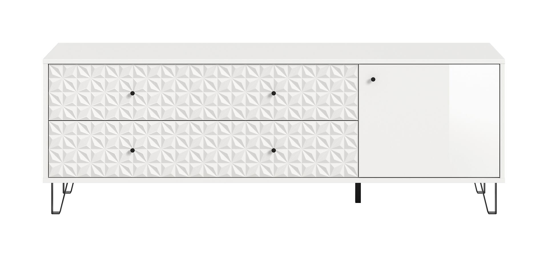 Lowboard PRISMA weiß weiß Hochglanz B/H/T: ca. 164x56x40 cm Lowboard PRISMA weiß weiß Hochglanz B/H/T: ca. 164x56x40 cm