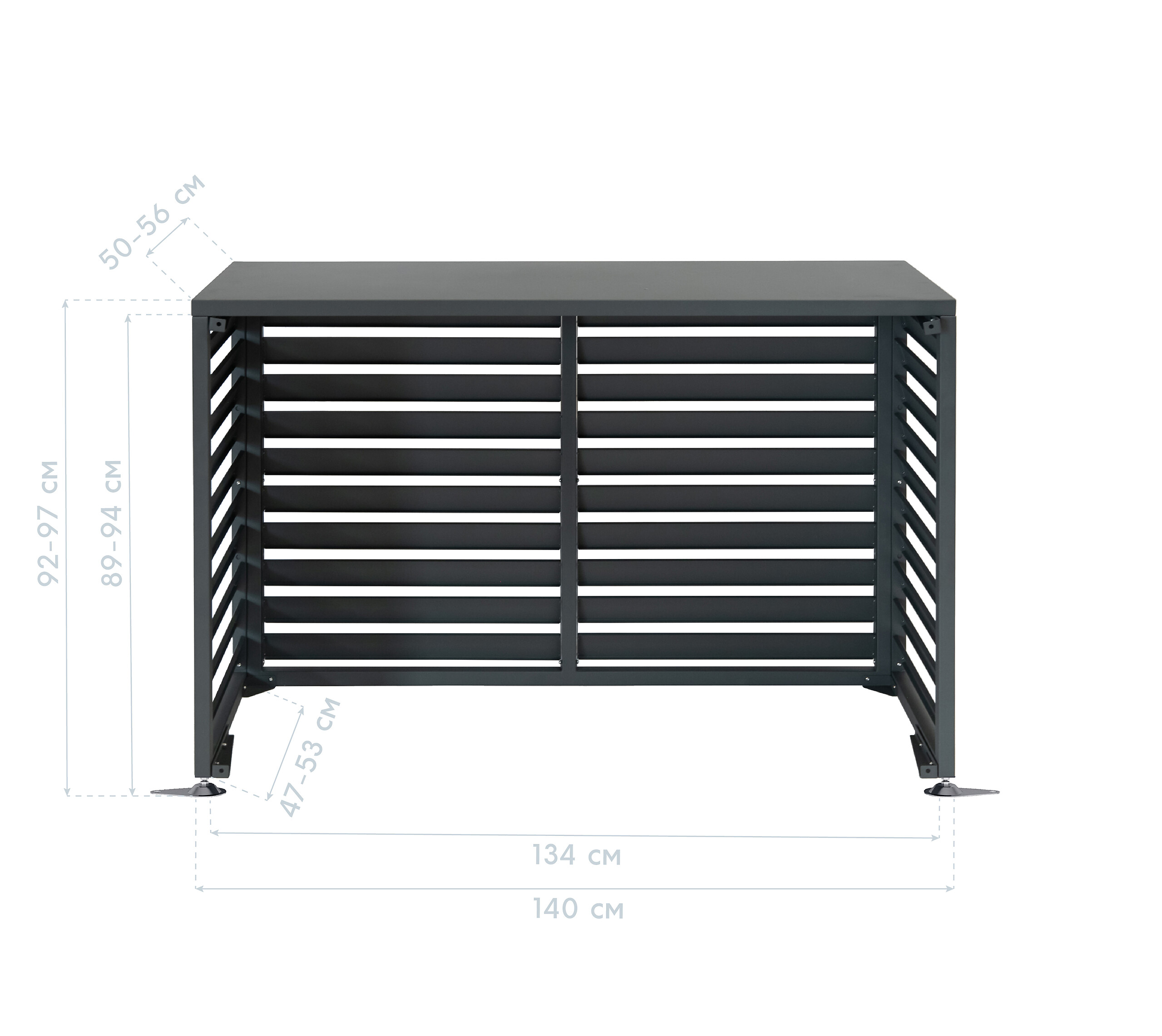 Westmann Verkleidung Wärmepumpe Boxa anthrazit B/H/L: ca. 140x97x56 cm