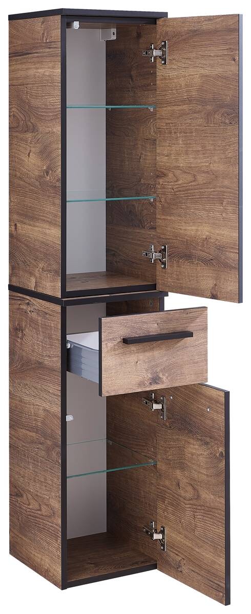 Midischrank Quickset 374 Eiche Ribeck Nachbildung B/H/T: ca. 30x143,7x33 cm Midischrank Quickset 374 Eiche Ribeck Nachbildung B/H/T: ca. 30x143,7x33 cm