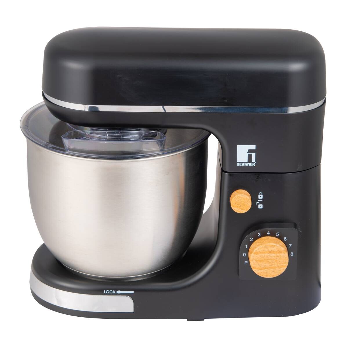 BERGNER Standmixer silber schwarz Edelstahl B/H/L: ca. 23x33,7x38 cm