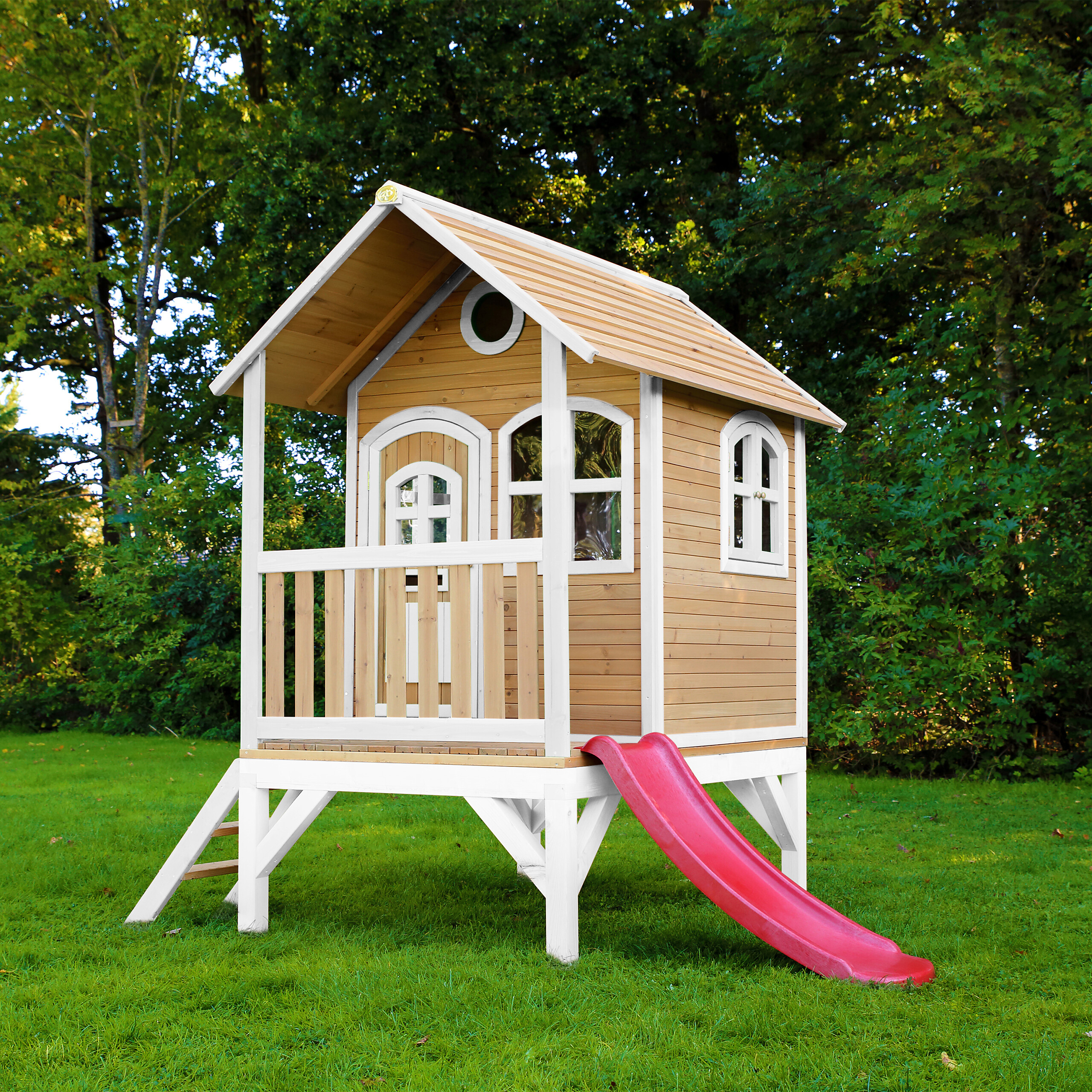 AXI Spielhaus Tom braun B/H/L: ca. 287x231x191 cm