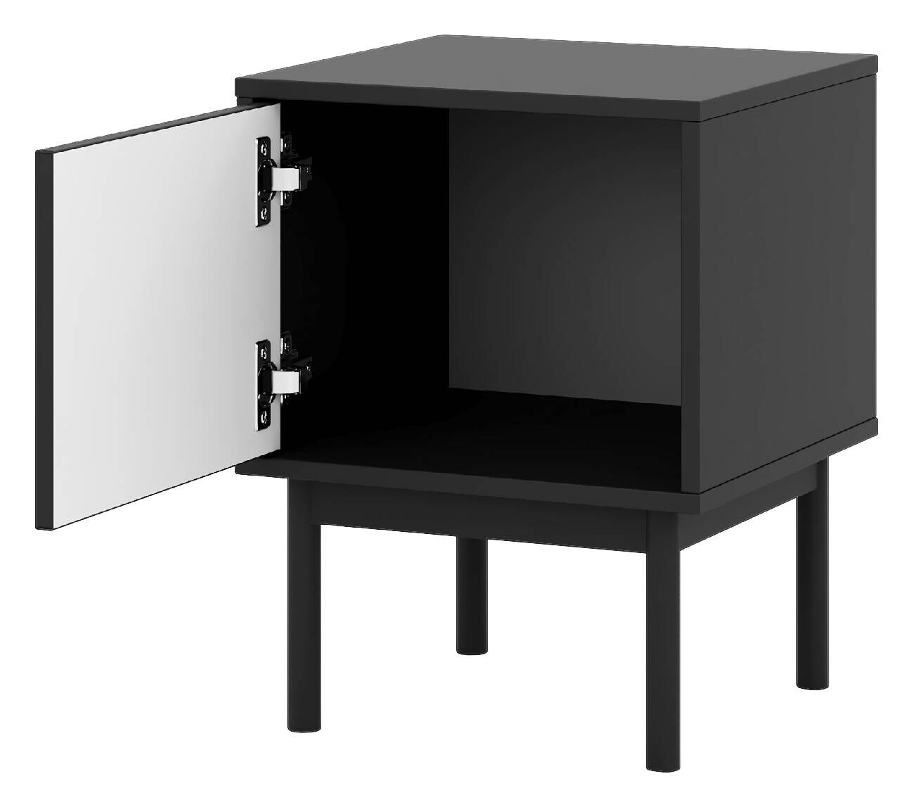 Nachtkonsole MAZOMA schwarz gold Optik B/H/T: ca. 41,5x53,5x39 cm