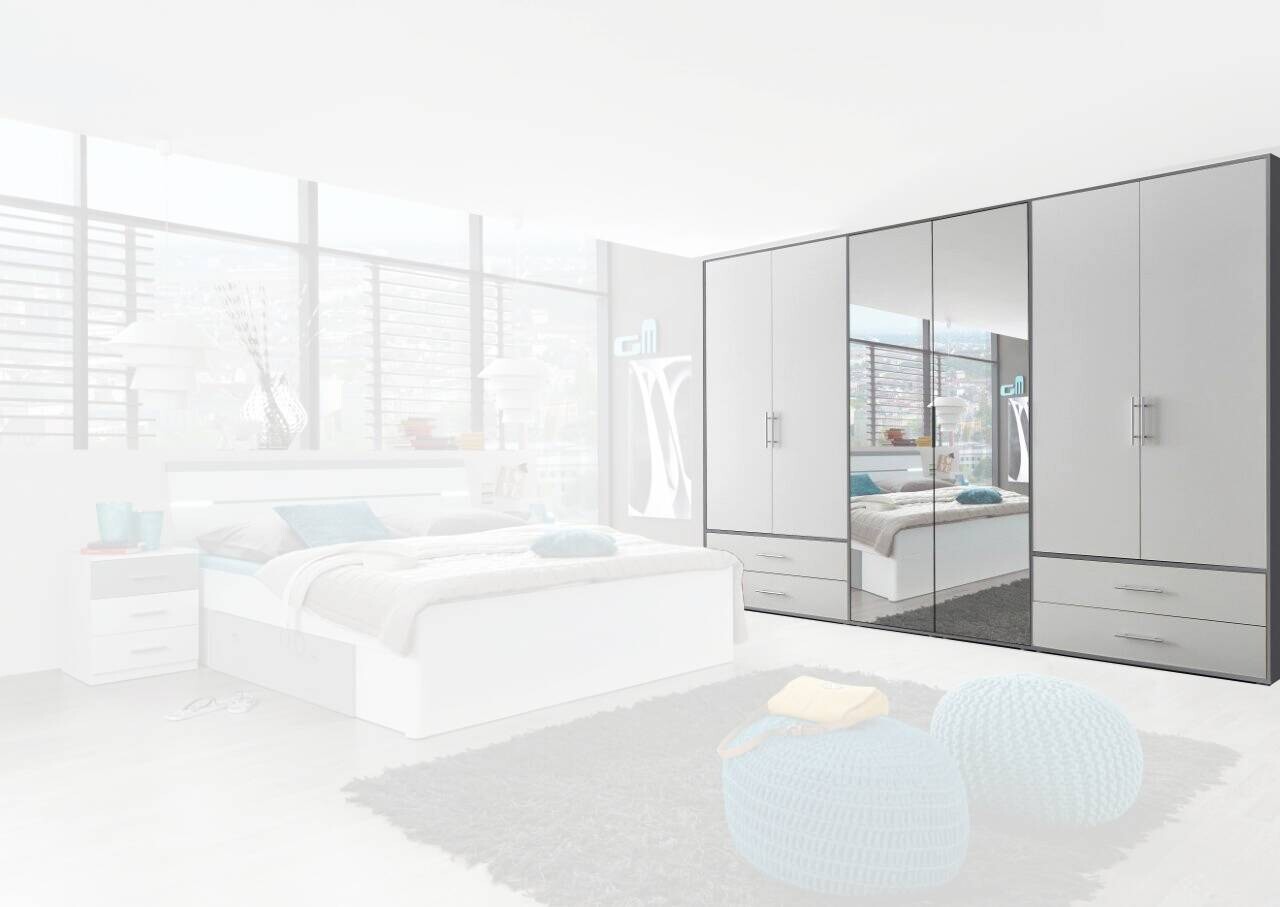 Kleiderschrank Velas weiß B/H/T: ca. 305x207x58 cm