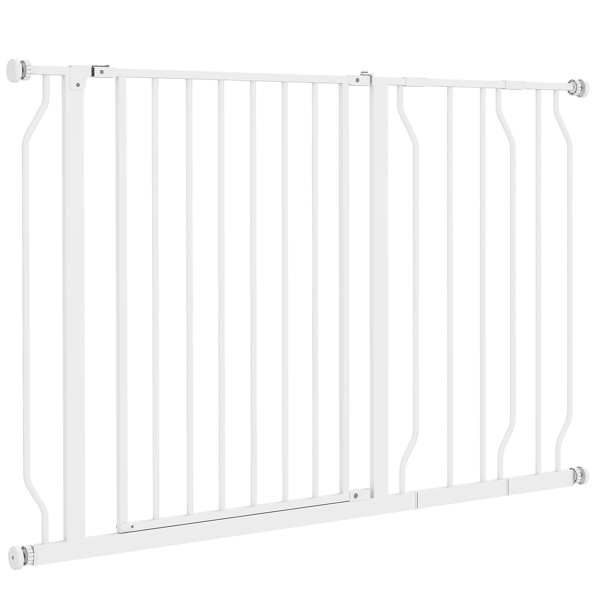 PawHut Schutzgitter weiß Kunststoff B/H/L: ca. 3x76x115 cm