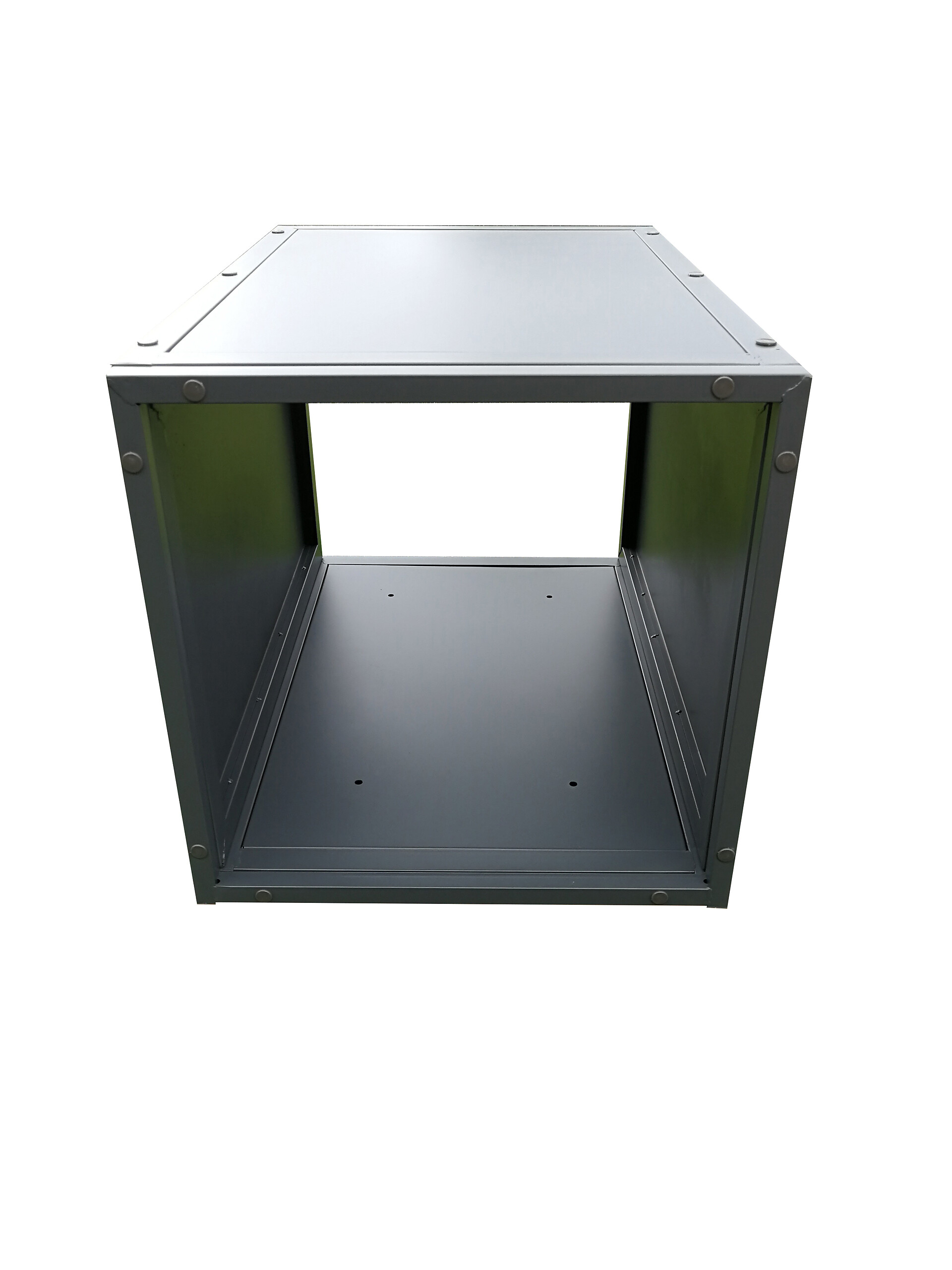 Grasekamp Anmachholz Box grau B/H/L: ca. 48x48x68 cm