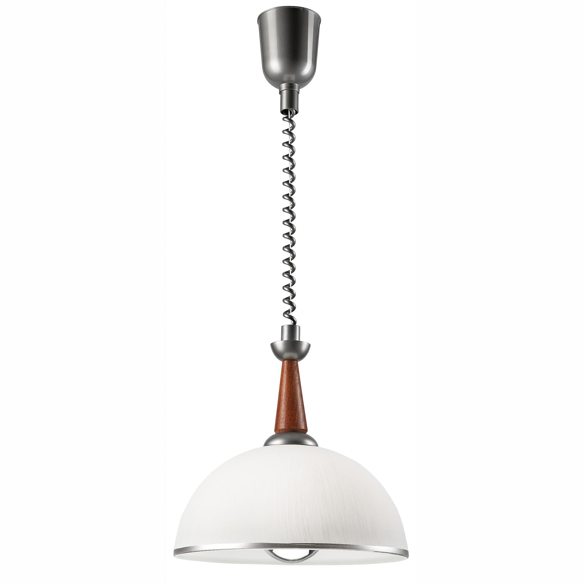 Lamkur Deckenleuchte silber Glas B/H/L: ca. 64x30x64 cm E27 1 Brennstellen