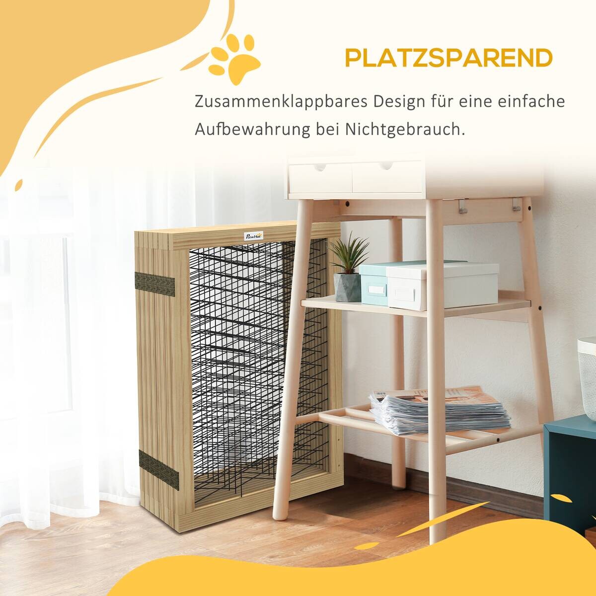 PawHut Hunde-Zubehör natur Edelstahl B/H/L: ca. 44x375x70 cm