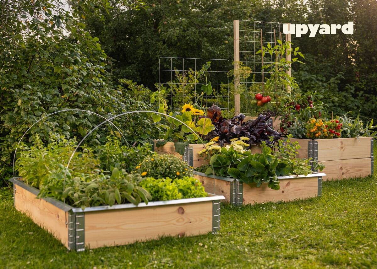 UPYARD Hochbeet INDUSTRIAL natur Holz B/L: ca. 80x120 cm