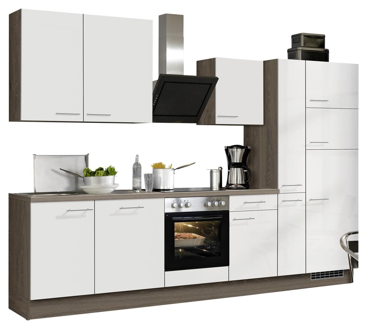 Impuls Küchenblock IP4050 weiß Hochglanz B/T: ca. 310x60 cm