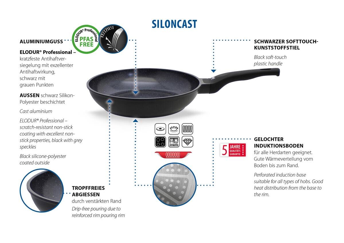 ELO Pfanne schwarz Aluguss