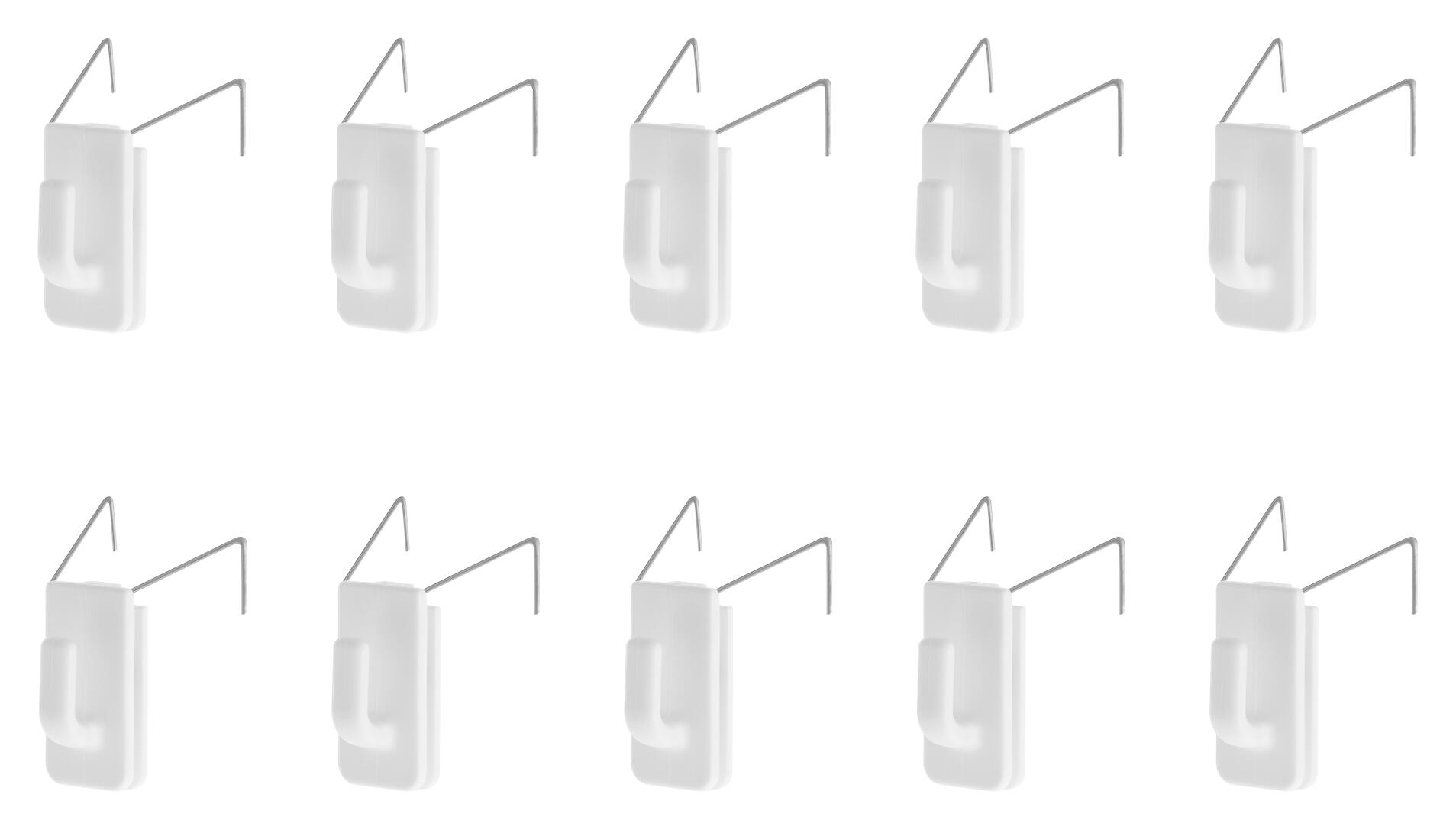 LICHTBLICK Fensterhaken für Dekoration weiß 10 Packstücke