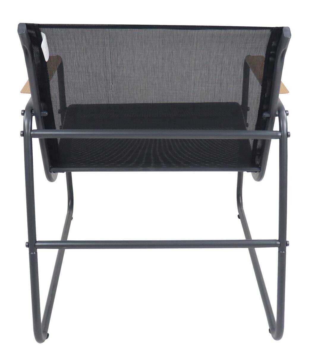 VCM Gartensitzgruppe Lexila schwarz Textilene B/H/L: ca. 110x76x74 cm