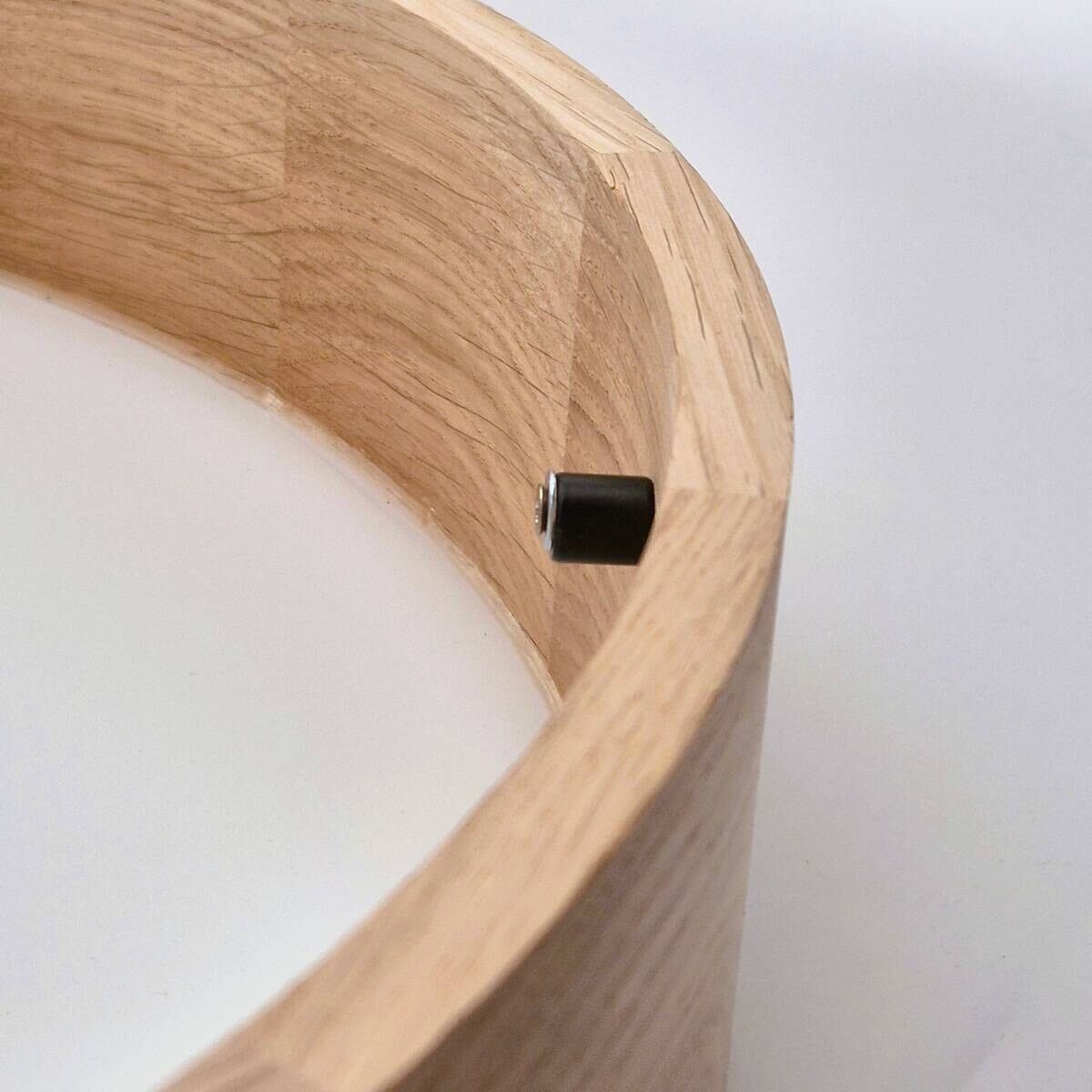 Lamkur Deckenleuchte ANELLO 41308 Eiche Glas Holz H/L: ca. 8x47 cm E27 3 Brennstellen