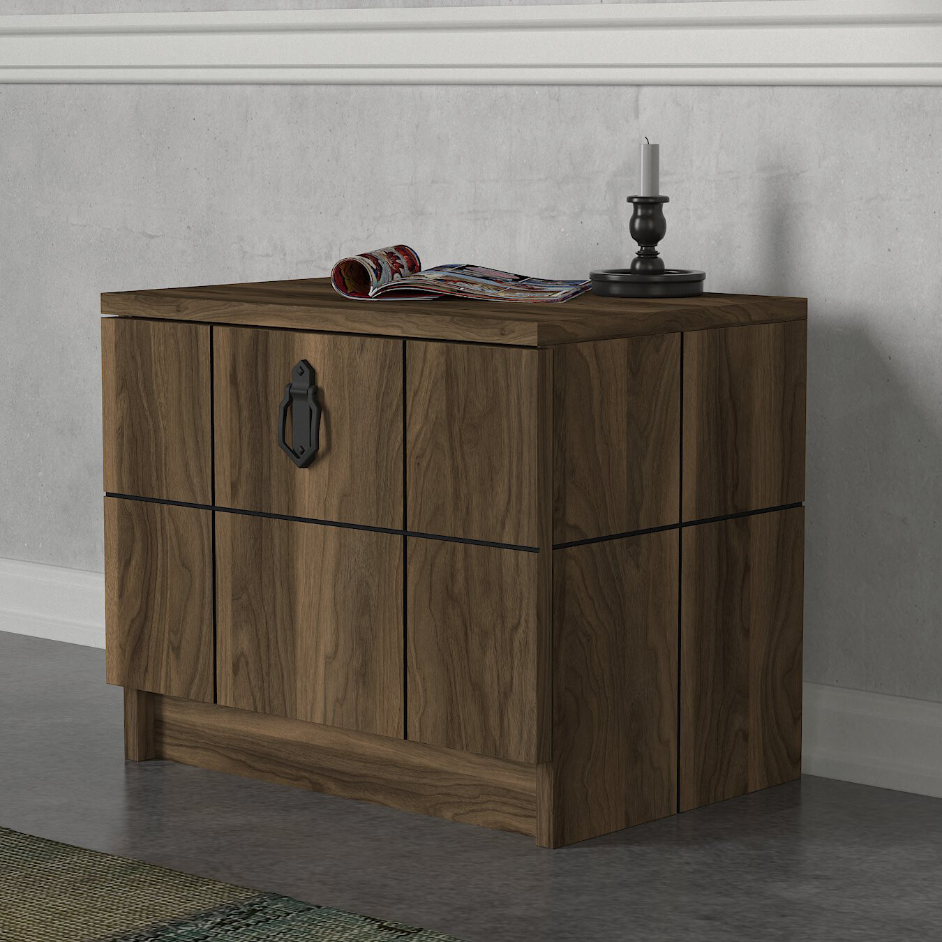 Nachtkonsole Lost walnuss Nachbildung B/H/T: ca. 49x41x35 cm Nachtkonsole Lost walnuss Nachbildung B/H/T: ca. 49x41x35 cm