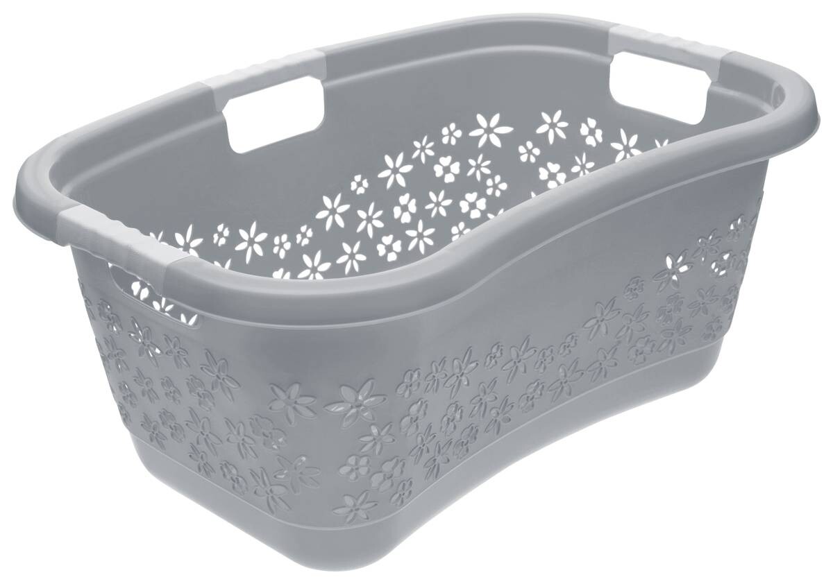 keeeper Wäschekorb grau B/H/L: ca. 45x28,5x65 cm