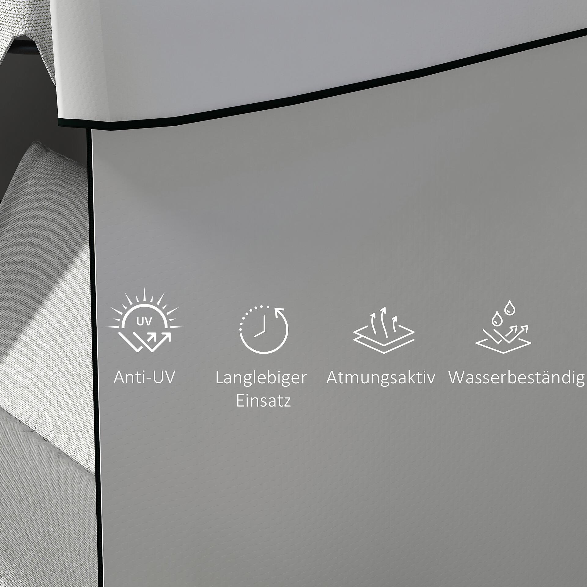 Outsunny Abdeckplane grau Polypropylen B/H/L: ca. 155x215x150 cm