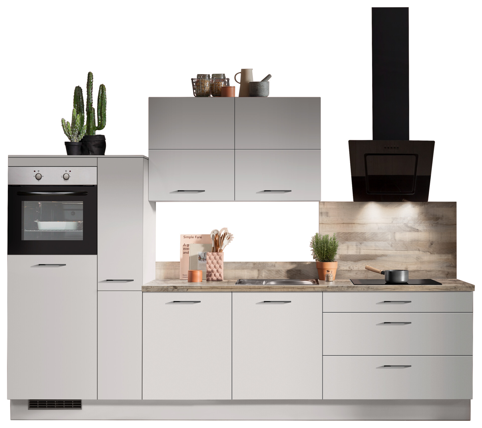 Impuls Küchenblock IP1200 Spacegrau B/T: ca. 310x60 cm