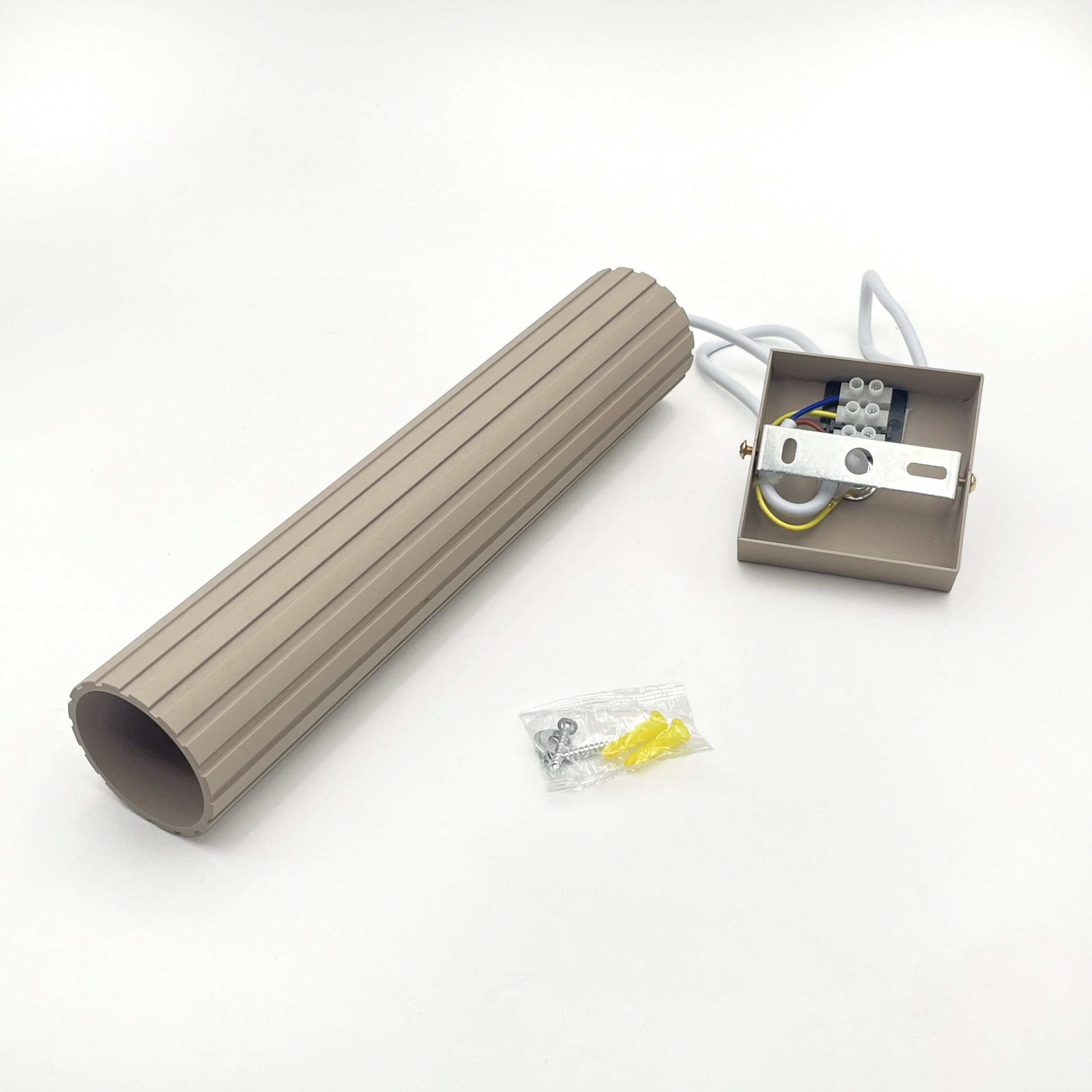 Lamkur Strahler Prisma beige Stahl B/H/L: ca. 6,5x118x6,5 cm 1 Brennstellen