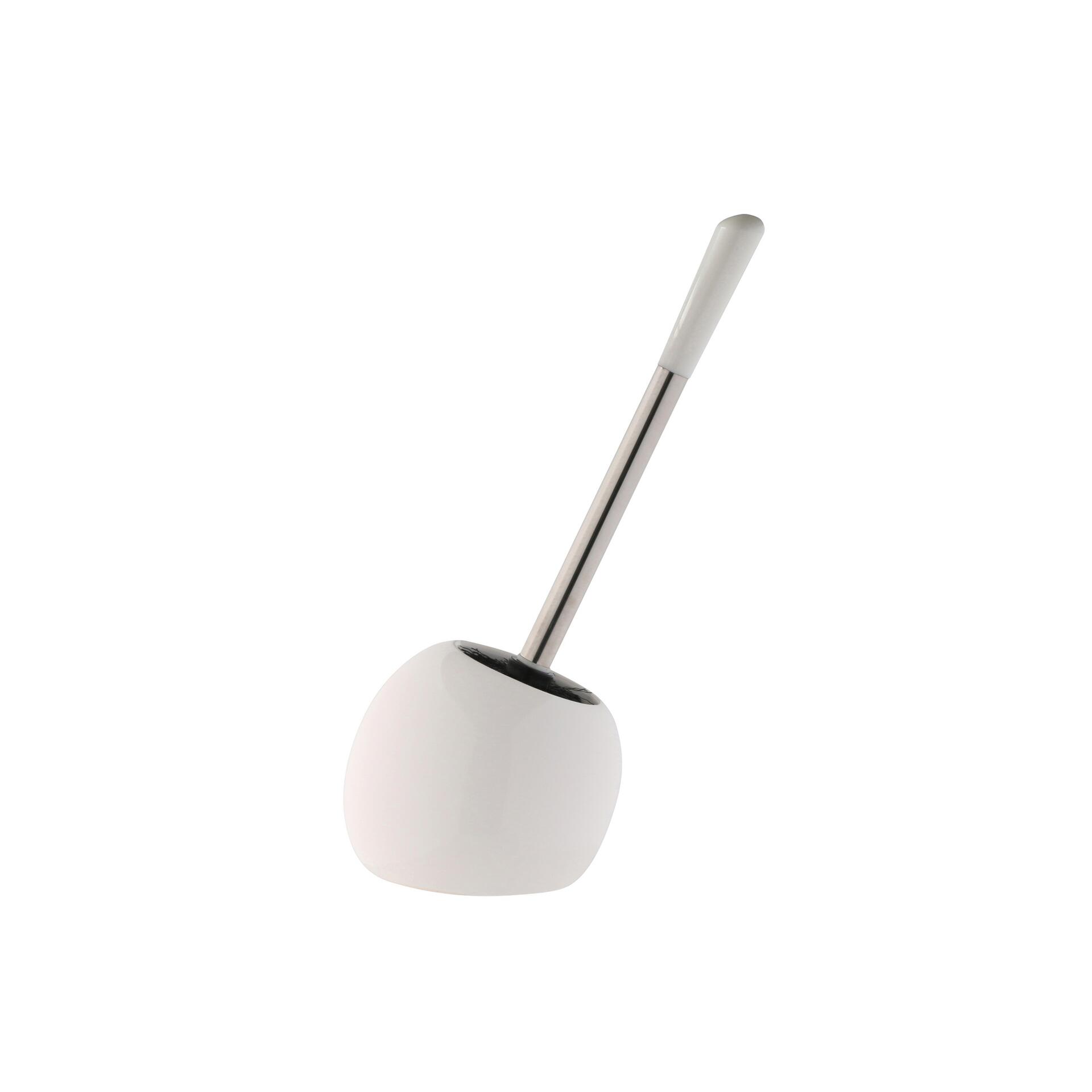 Axentia WC-Garnitur Pisa weiß silber Keramik