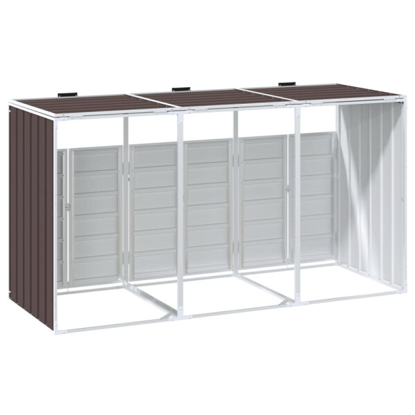 vidaXL Mülltonnenbox braun