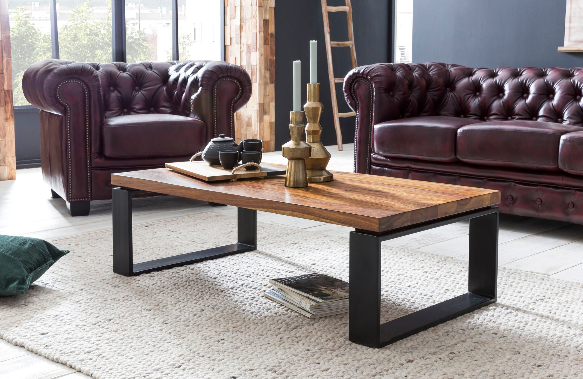 Wohnling Couchtisch braun B/H/T: ca. 115x35x60 cm