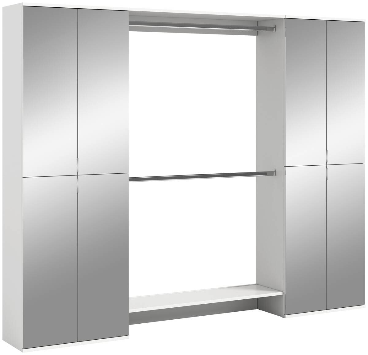 Garderobe PROJEKT X weiß weiß Hochglanz B/H/T: ca. 232x191x37 cm