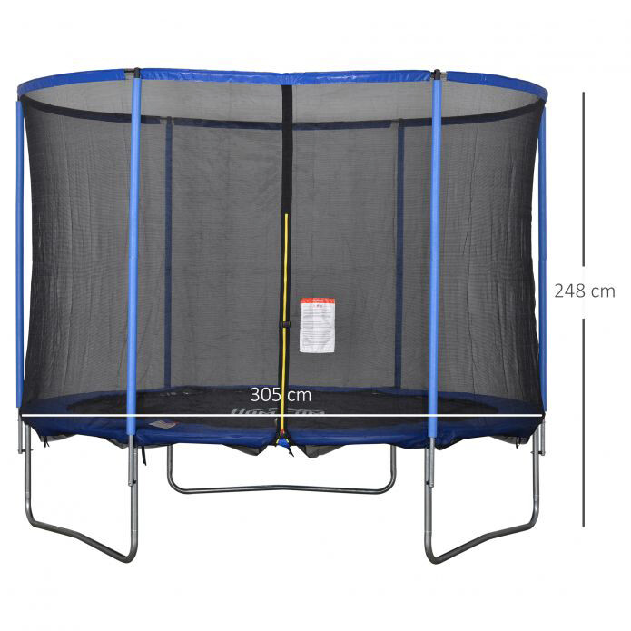 HOMCOM Trampolin blau