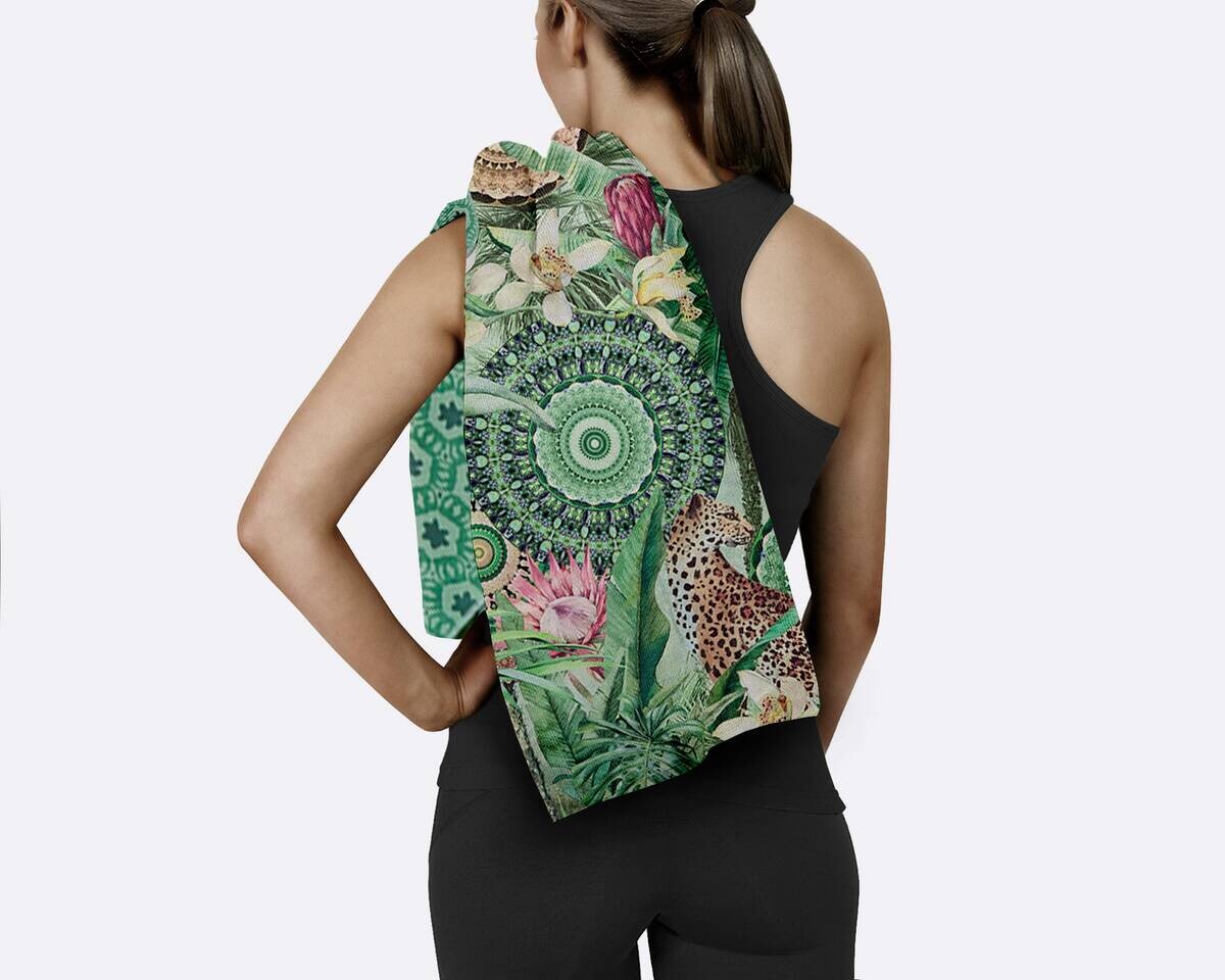 HIP Strandtuch Abhita grün Polyester B/L: ca. 75x180 cm