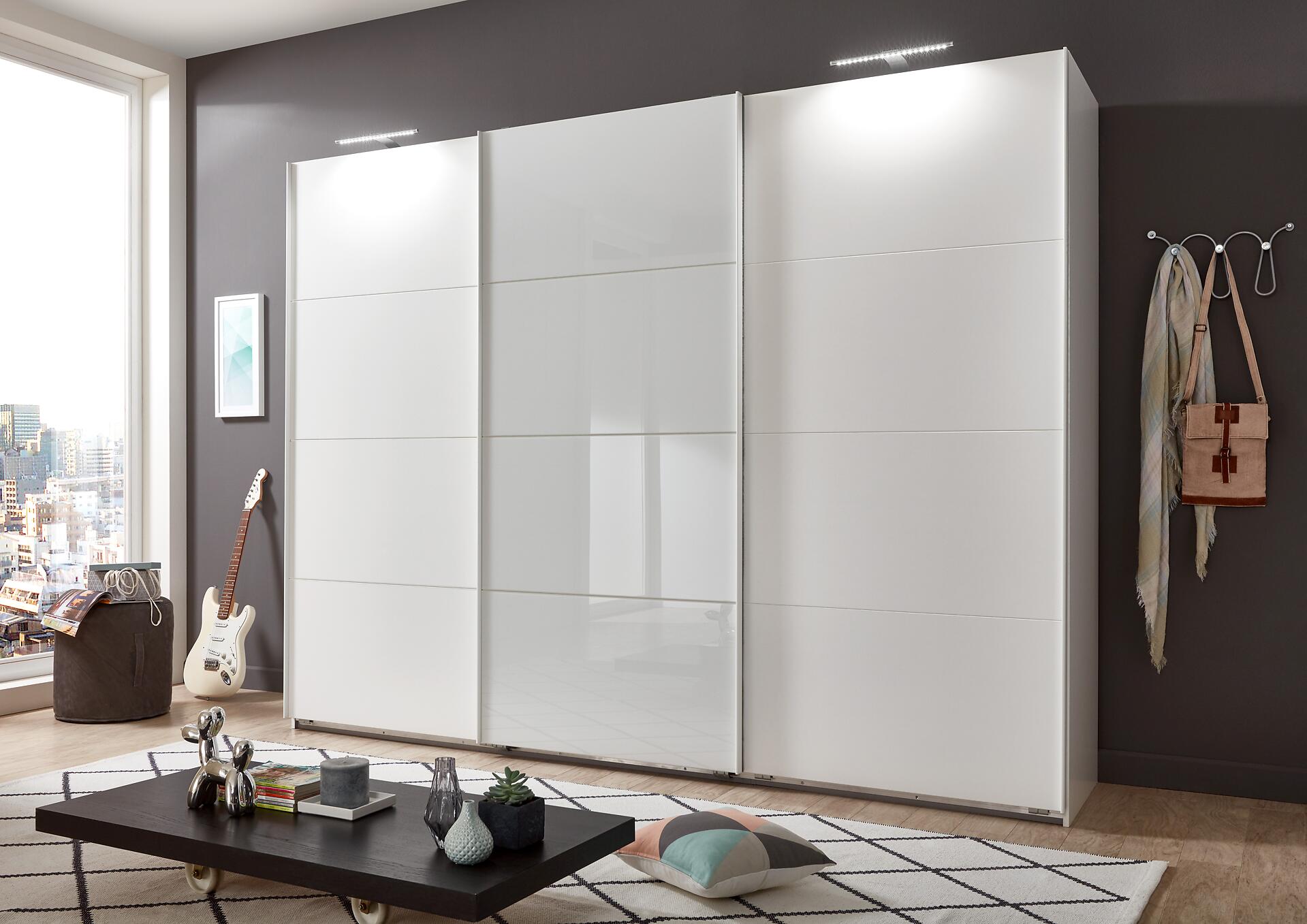 Schwebetürenschrank Ernesto Alpinweiß B/H/T: ca. 270x208x65 cm