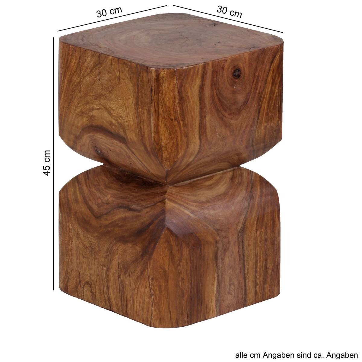 Beistelltisch natur Echtholz B/H/T: ca. 30x45x30 cm