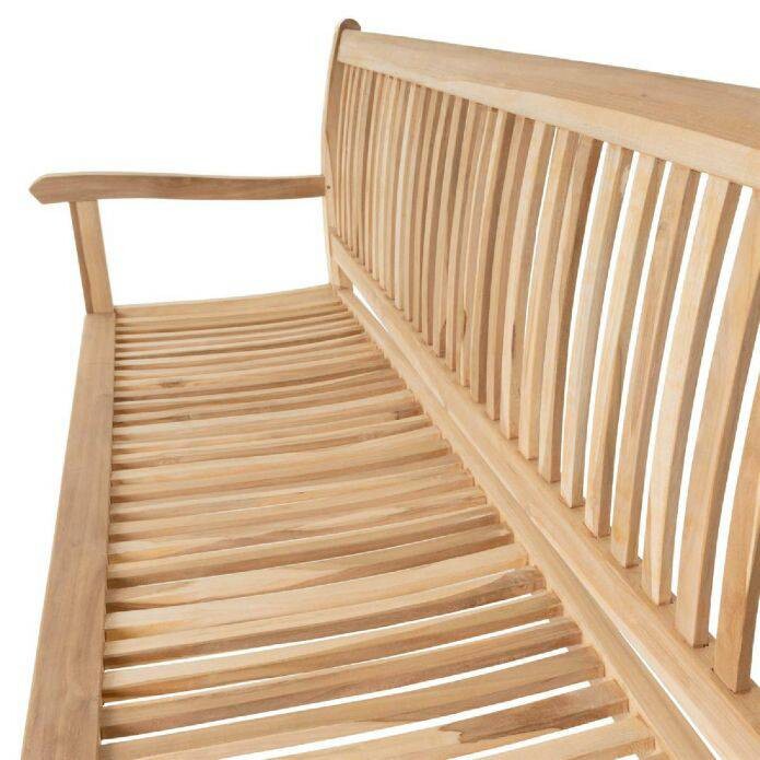 VCM Gartenbank braun Teakholz B/H/L: ca. 60x90x180 cm