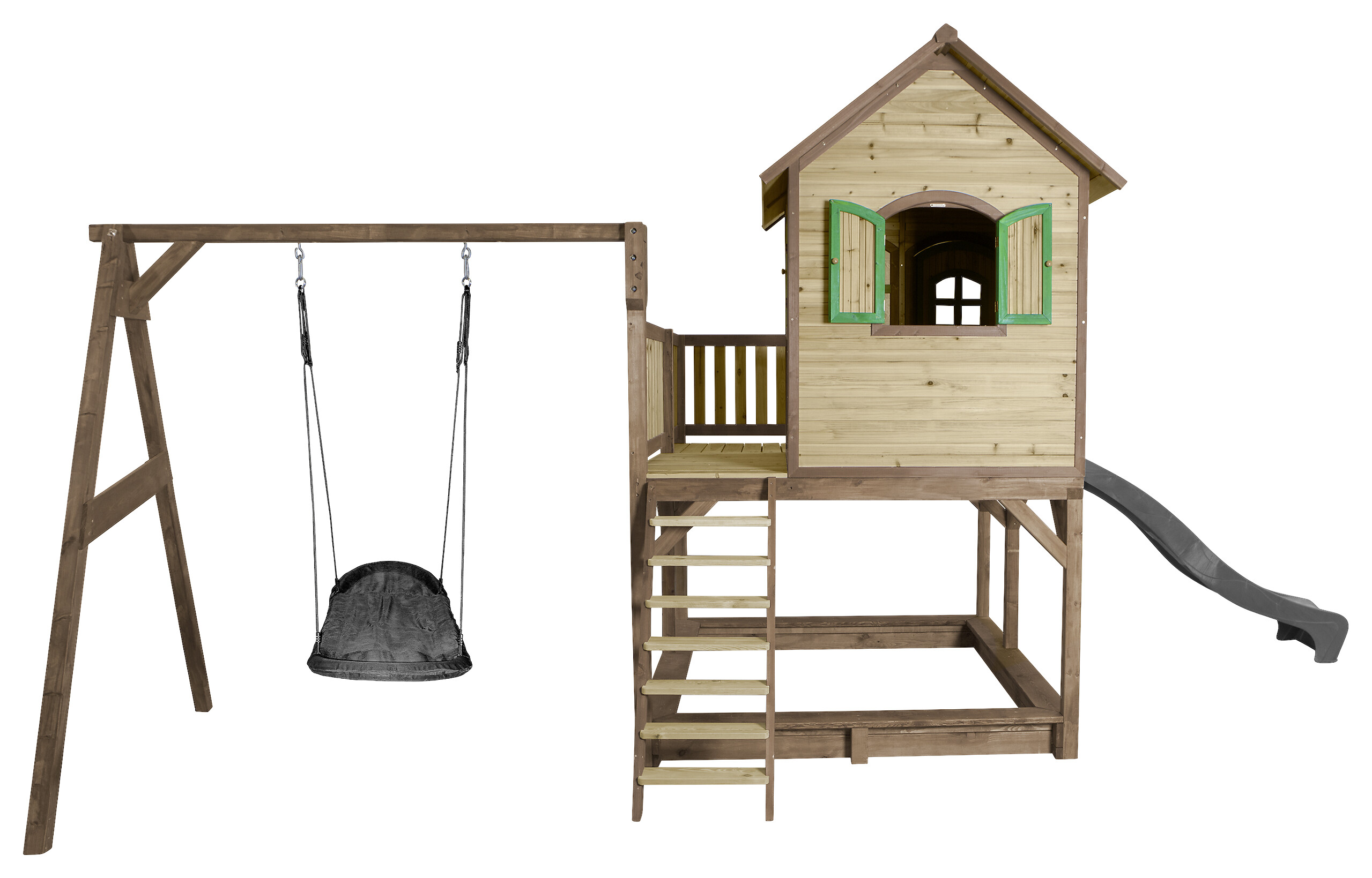 AXI Spielhaus Liam braun B/H/L: ca. 613x291x277 cm