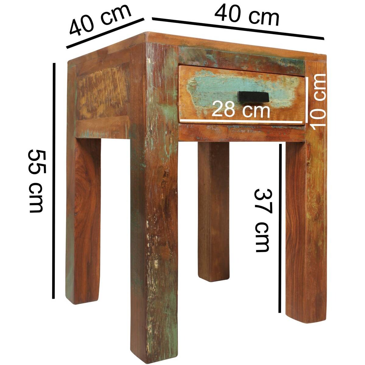 Nachtkonsole braun B/H/T: ca. 40x55x40 cm