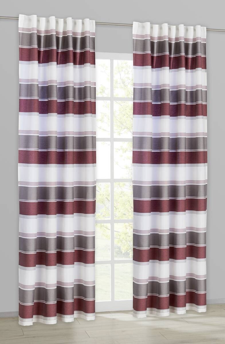 POCOline Schlaufenvorhang Nanni rot B/L: ca. 140x245 cm