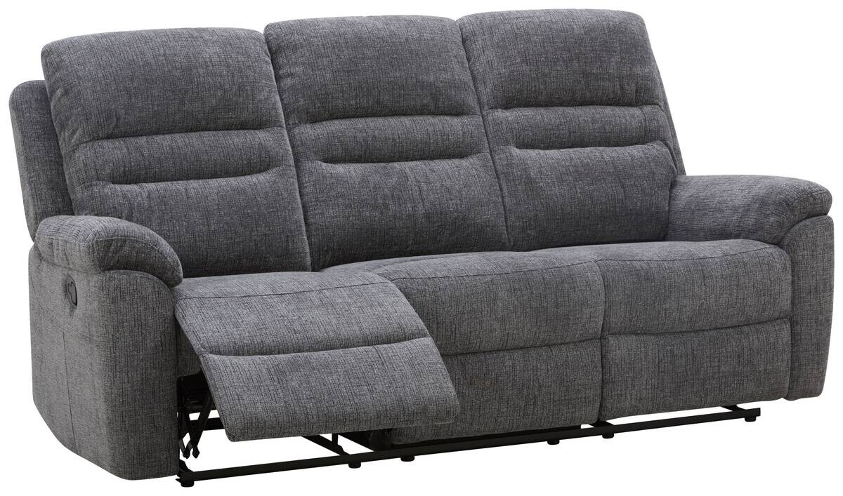 Sofa 3-2-1 KW 2028 dunkelgrau Microfaser