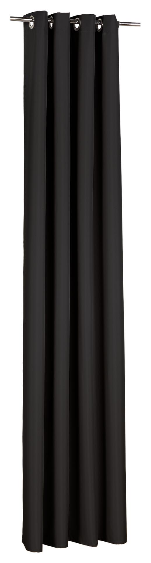 POCOline Ösenvorhang Sorrento schwarz B/L: ca. 140x245 cm
