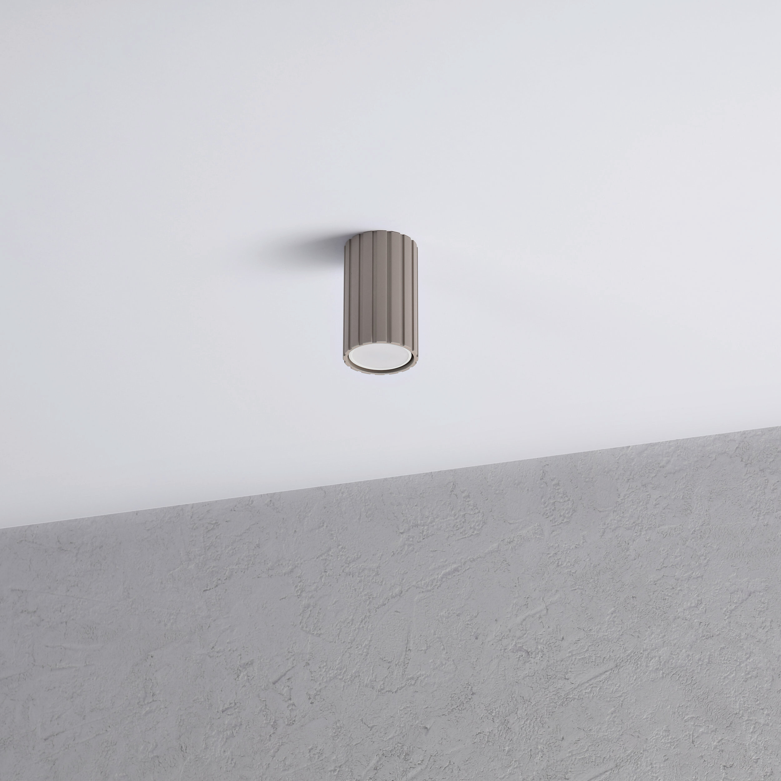 Lamkur Strahler Prisma beige Stahl B/H/L: ca. 6,5x10x6,5 cm 1 Brennstellen