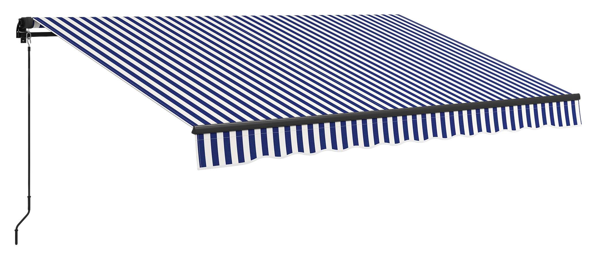 Outsunny Markise blau B/H: ca. 290x350 cm