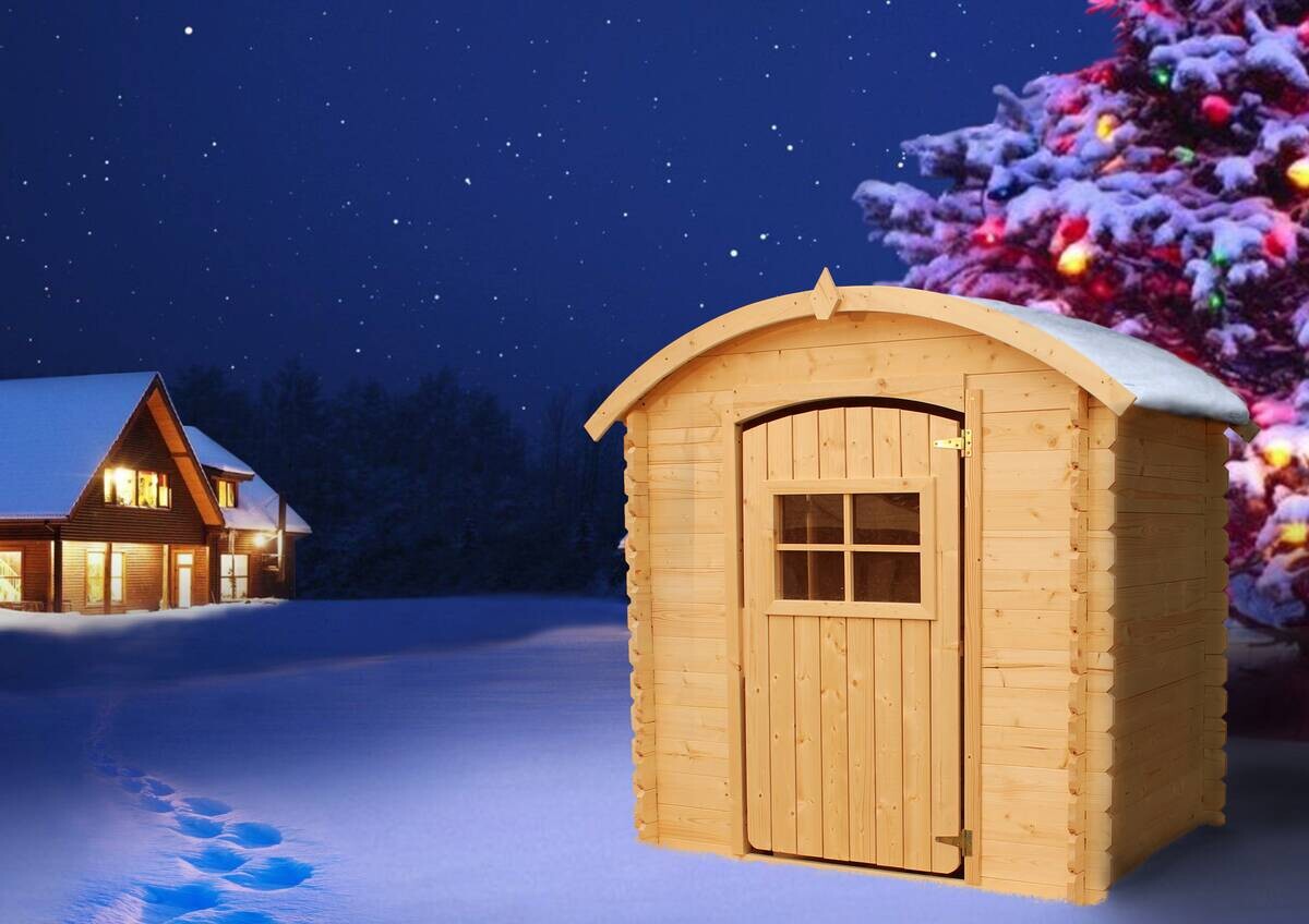 Timbela Kinderspielhaus M505 natur B/H/L: ca. 146x145x112 cm